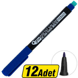 Pin Asetat Kalem Mavi S Uç 12'li Paket