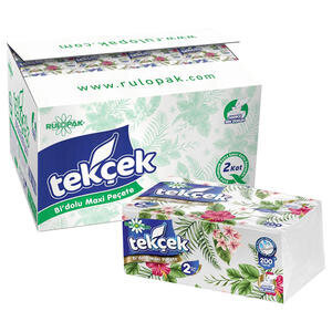 Rulopak Tekçek Bi'Dolu Maxi Peçete 2 Katlı 200 Yaprak