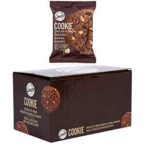 Onefis Çikolata Parçalı & Fındıklı Cookie 30 g x 12'li