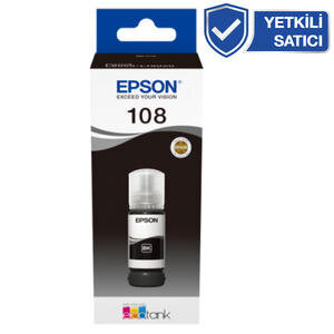 Epson 108 Siyah Orijinal Mürekkep