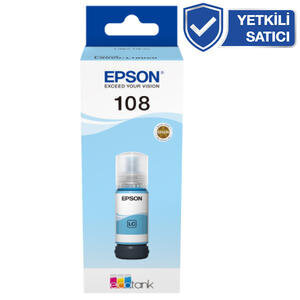 Epson 108 Açık Mavi Orijinal Mürekkep