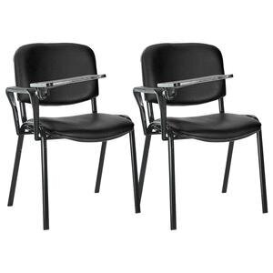 Ofisit Konferans/Seminer Sandalyesi Siyah 2'li Set