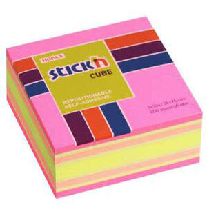 Hopax Stickn Yapışkanlı Not Kağıdı 76 x 76 Neon 400 Yaprak 5 Renk