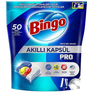 Bingo Akıllı Kapsül Pro Bulaşık Makinesi Deterjanı Tableti 50'li
