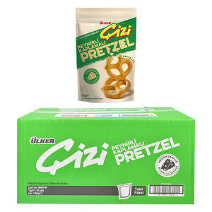 Ülker Çizi Peynir Kaplamalı & Baharatlı Pretzel Kraker 70 g x 18'li