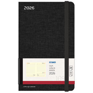 Gıpta 109-Cnk Günlük 2026 Ajanda 17 cm x 24 cm Siyah