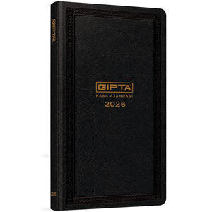 Gıpta 118-Tck 17 cm x 33 cm Kasa Ajandası Siyah