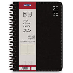 Gıpta 409-Snk 2026 Ajanda 17 cm x 24 cm Siyah