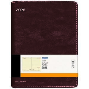 Gıpta 209-LEK Select Günlük 2026 Ajanda 17 cm x 24 cm Kahverengi