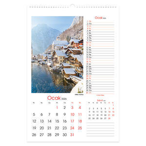 Keskin Duvar Takvimi 2026 31 cm x 43 cm Manzara