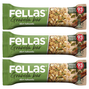 Fellas Granola Dört Tohumlu Bar 23 g x 3'lü