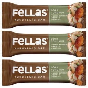 Fellas Dört Tohumlu Kuruyemiş Bar 30 g x 3'lü