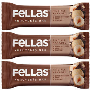 Fellas Fındıklı Kakaolu Kuruyemiş Bar 30 g x 3'lü