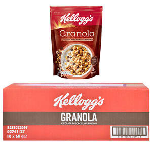 Kellogg's Granola Çikolata Parçacıklı ve Fındıklı 60 g x 10'lu