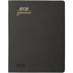 Ece Alaçatı Haftalık 2026 Ajandası 18,5 cm x 23,5 cm Gri