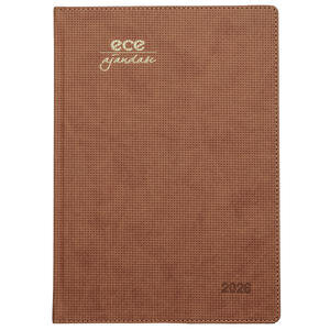 Ece Çeşme Haftalık 2026 Ajandası 19,5 cm x 28 cm Taba