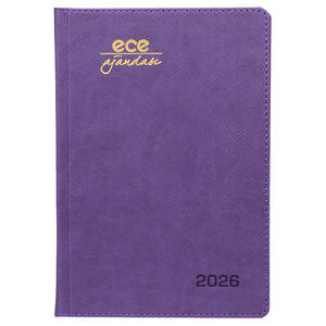 Ece Datça Günlük 2026 Ajandası 14 cm x 20 cm Mor