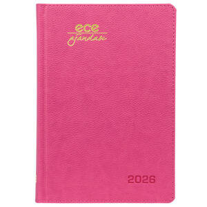 Ece Kemer Günlük 2026 Ajandası 14 cm x 20 cm Pembe