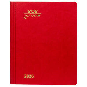 Ece Marmaris Günlük 2026 Ajandası12 cm x 16 cm Kırmızı