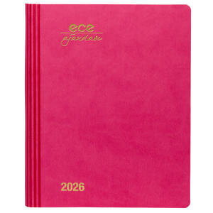 Ece Marmaris Günlük 2026 Ajandası 12 cm x 16 cm Pembe