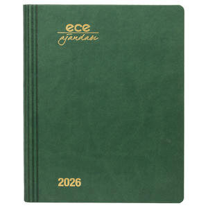 Ece Marmaris Günlük 2026 Ajandası 12 cm x 16 cm Yeşil
