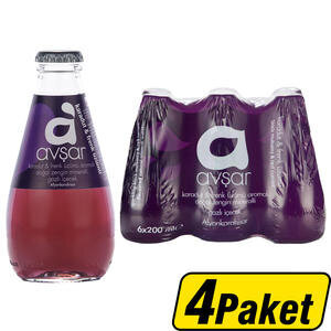 Avşar Karadut & Frenk Üzümü Aromalı Maden Suyu 24 x 200 ml