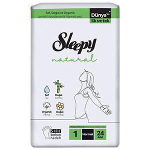 Sleepy Natural Süper Eco Normal Hijyenik Ped 24'lü