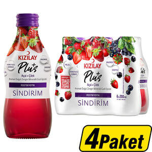 Kızılay Plus+ Açai & Çilek Aromalı Maden Suyu 6 x 200 ml