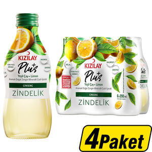 Kızılay Plus+ Yeşil Çay & Limon Aromalı Maden Suyu 6 x 200 ml
