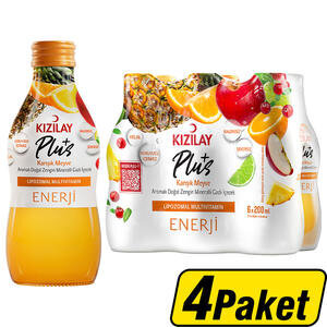Kızılay Plus+ Karışık Meyve  Aromalı Maden Suyu 6 x 200 ml