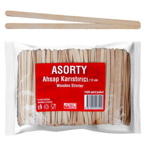 Asorty Ahşap Karıştırıcı 11 cm 1000'li