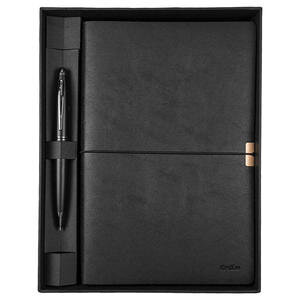 Scrikss SD700-1-A Toledo Premium Defter A5 Siyah & Knight 88 Mat Siyah Tükenmez Kalem Seti