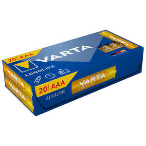 Varta Longlife Alkalin AAA İnce Kalem Pil 20'li Paket