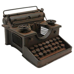 Dekoratif Metal Retro Daktilo