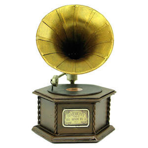 Dekoratif Metal Gramofon Kutu