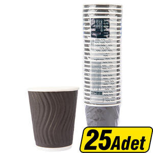Asorty Embossed Karton Bardak 8 oz 25'li Paket