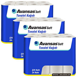Avansas Soft Tuvalet Kağıdı 24'lü 3 Paket - Çok Al Az Öde buyuk 1