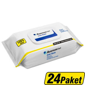 Avansas Soft Islak Havlu 120 Yaprak x 24 Paket - Koliyle Al Kazan