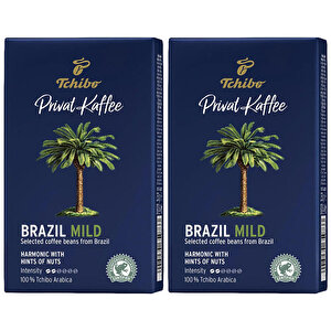2 Adet Tchibo Privat Kaffee Brazil Mild Filtre Kahve 250 gr. (1 Adet Tchibo French Press Hediyeli) buyuk 2