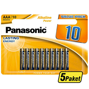 5 Adet Panasonic Alkalin Power AAA İnce Kalem Pil 10'lu Paket buyuk 1