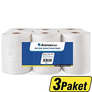 Avansas Soft Mini İçten Çekmeli Tuvalet Kağıdı 12'li - 3 Paket - Çok Al Az Öde buyuk 1