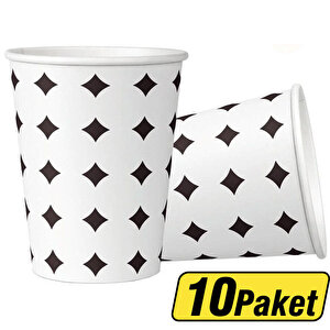 Euro Vending Karton Bardak Yıldız Desenli 7 Oz 50'li 10 Paket