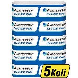 Avansas Soft Eco Z Katlama Kağıt Havlu 19,5x24 cm 5 Koli (60 Paket) - Çok Al Az Öde buyuk 1