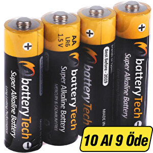 Avansas Battery Tech Süper Alkalin AAA İnce Kalem Pil 4'lü Paket -10 Al 9 Öde buyuk 1