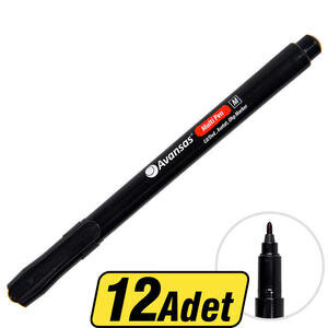 Avansas Multipen Permanent Asetat Kalem Siyah M Uç 12'li - Çok Al Az Öde