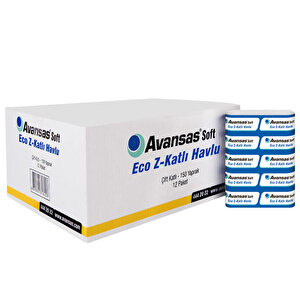 Avansas Soft Eco Z Katlama Kağıt Havlu 19,5x24 cm 10 Koli (120 Paket) Çok Al Az Öde buyuk 3