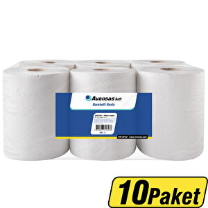 Avansas Soft 21 cm Hareketli Kağıt Havlu 6'lı (4 kg)- 10 Paket - Çok Al Az Öde buyuk 1