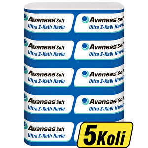 Avansas Soft Ultra Z Katlama Kağıt Havlu 200 Yaprak 5 Koli (60 Paket) buyuk 1