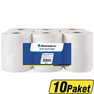 Avansas Soft Jumbo Tuvalet Kağıdı 90 mt x 12'li - 10 Paket - Çok Al Az Öde buyuk 1