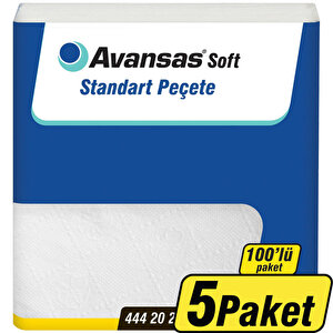 Avansas Soft Standart Peçete 100 Yaprak- 5 Paket - Çok Al Az Öde buyuk 1